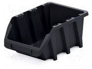 Container: cuvette; black; long; 249x158x114mm; KBIL25; BINEER KISTENBERG