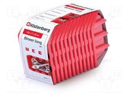 Container: cuvette; red; 120x77x60mm; 12pcs; KBILS12; long; BINEER KISTENBERG