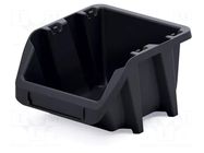 Container: cuvette; black; short; 144x118x84mm; KBIS15; BINEER KISTENBERG