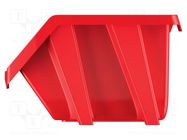 Container: cuvette; red; 214x198x133mm; KBIS22; short; BINEER KISTENBERG