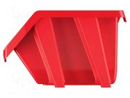 Container: cuvette; red; short; 214x198x133mm; KBIS22; BINEER KISTENBERG