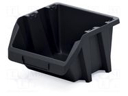 Container: cuvette; black; 214x198x133mm; KBIS22; short; BINEER KISTENBERG