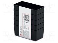 Container: cuvette; black; 55x110mm; 5pcs; KBS115; UNITE BOX KISTENBERG