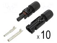 Connector: solar; plug; male + female; 30A; 1kV; IP67; straight QOLTEC