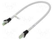 Patch cord; RJ45 plug,both sides; S/FTP; Cat 8; stranded; Cu; LSZH Goobay