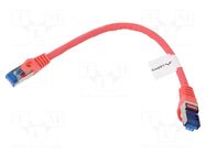 Patch cord; RJ45 plug,both sides; S/FTP; 6a; stranded; CCA; 0.25m LANBERG