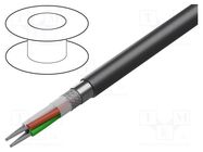 Wire: microphone cable; 4x20AWG; black; Cu,tinned; -50÷90°C; EPDM BELDEN