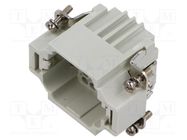 Connector: HDC; contact insert; male; CDD; PIN: 24; 24+PE; 10A; 600V ILME