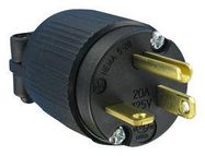 MAINS PLUG, NEMA 5-20P, 20A, 125VAC, BLK