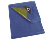 Tarpaulin - Blue/Khaki - Strong - 4 x 6 m