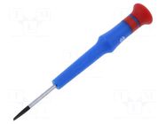 Screwdriver; precision; slot; 3x0.5mm; Blade length: 40mm KING TONY