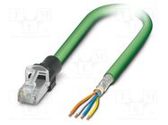 Patch cord; SF/UTP; 5; stranded; Cu,tinned; PVC; green; 0.5m; 22AWG PHOENIX CONTACT