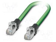 Patch cord; SF/UTP; 5; stranded; Cu,tinned; PUR; green; 3m; 22AWG PHOENIX CONTACT