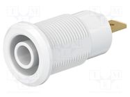 Connector: 4mm banana; socket; 24A; 1kV; Cutout: Ø12.2mm; white STÄUBLI