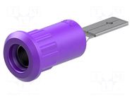 Connector: 4mm banana; socket; 30VAC; 60VDC; 25A; violet STÄUBLI