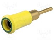 Connector: 4mm banana; socket; 25A; 30VAC; 60VDC; yellow-green STÄUBLI