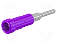 Socket; 2mm banana; 10A; 30VAC; 60VDC; Overall len: 24.5mm; violet STÄUBLI