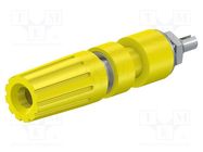 Connector: 4mm banana; socket; 35A; 30VAC; 60VDC; yellow; insulated STÄUBLI