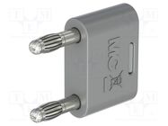 Connector: 4mm banana; banana 4mm socket x2,banana 4mm plug x2 STÄUBLI