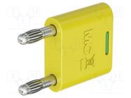 Connector: 4mm banana; 32A; 30VAC; 60VDC; yellow-green; insulated STÄUBLI