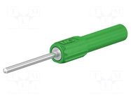 Measuring tip; 19A; green; Tip diameter: 2mm; Socket size: 4mm STÄUBLI