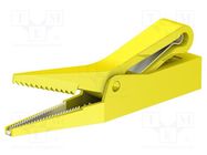 Crocodile clip; 10A; yellow; Grip capac: max.9.5mm STÄUBLI