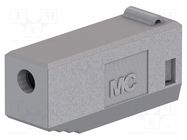 Accessories: plug case; grey; Overall len: 15.5mm STÄUBLI