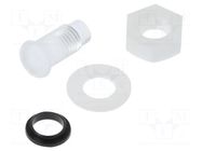 Fiber for LED; Ø5mm; L: 8mm; round; Front: convex; IP67 BIVAR