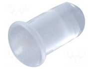 Fiber for LED; Ø5mm; L: 7mm; round; Front: convex BIVAR