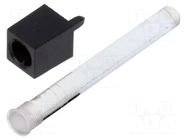 Fiber for LED; Ø3.6mm; L: 25.4mm; round; Front: convex; flexible BIVAR