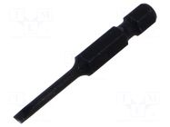 Screwdriver bit; slot; 3x0.5mm; 1/4"; Overall len: 50mm KING TONY