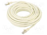 Patch cord; F/UTP; 6; stranded; CCA; PVC; white; 15m; 26AWG; Cores: 8 LANBERG