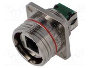 Connector: RJ45; coupler; PIN: 8; RJF; Layout: 8p8c; IP68; Cat: 6 AMPHENOL