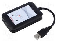 RFID reader; 4.3÷5.5V; USB; antenna; Range: 100mm; 88x56x18mm; ABS ELATEC