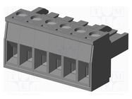 Pluggable terminal block; 5mm; straight; plug; female; for cable AMPHENOL ANYTEK