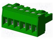 Pluggable terminal block; 5mm; straight; plug; female; for cable AMPHENOL ANYTEK