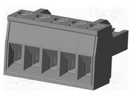 Pluggable terminal block; 5mm; straight; plug; female; for cable AMPHENOL ANYTEK