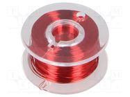 Silver plated copper wires; 0.1mm; red; Cu,silver plated; 100m DONAU ELEKTRONIK