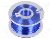 Silver plated copper wires; 0.1mm; blue; Cu,silver plated; 100m DONAU ELEKTRONIK