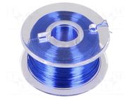 Silver plated copper wires; 0.1mm; blue; Cu,silver plated; 100m DONAU ELEKTRONIK