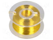 Silver plated copper wires; 0.1mm; yellow; Cu,silver plated DONAU ELEKTRONIK