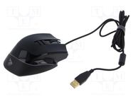 Optical mouse; black,red; USB A; wired; 1.8m; No.of butt: 15 SAVIO