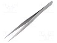 Tweezers; 110mm; for precision works; Blade tip shape: sharp WELLER