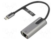 USB to Fast Ethernet adapter; Ethernet,USB 3.0; silver; 0.15m VENTION