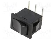 ROCKER; SPDT; Pos: 2; ON-ON; 6A/250VAC; black; none; CW; Body: black NKK SWITCHES