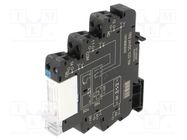 Relay: interface; SPDT; Ucntrl: 24VDC; 16A; for DIN rail mounting 