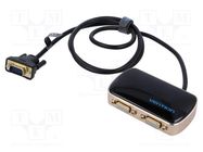 Adapter; VGA female x2,VGA male; 1m; black; black VENTION