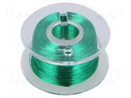 Silver plated copper wires; 0.1mm; green; Cu,silver plated; 100m DONAU ELEKTRONIK
