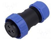 Connector: circular; plug; female; PIN: 3; IP67; SY29; 50A; 500V; 7AWG WEIPU