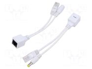 Passive PoE cable kit; PoE (PoE); white; Core: Cu; 24AWG LANBERG